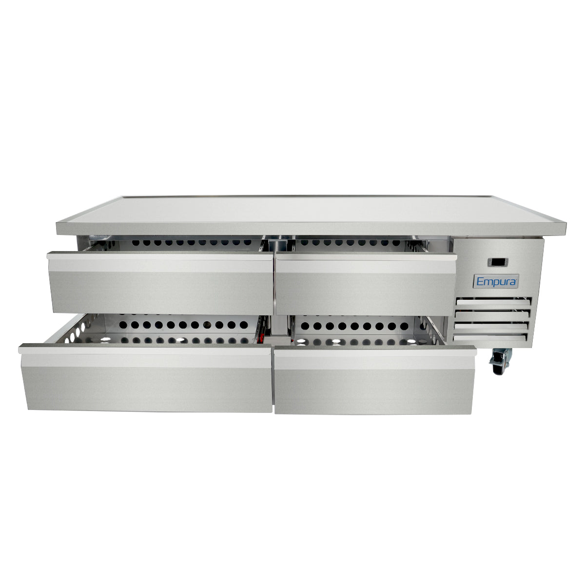 Empura Refrigeration E-KCBRC76 Refrigerated Equipment Stand 76"W X 31.9"D X 26.8"H 11.4 Cu. Ft. Capacity