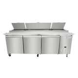 Empura Refrigeration E-KPP93 Pizza Prep Table 94.2"W X 32.3"D X 41.3"H 22 Cu. Ft. Capacity