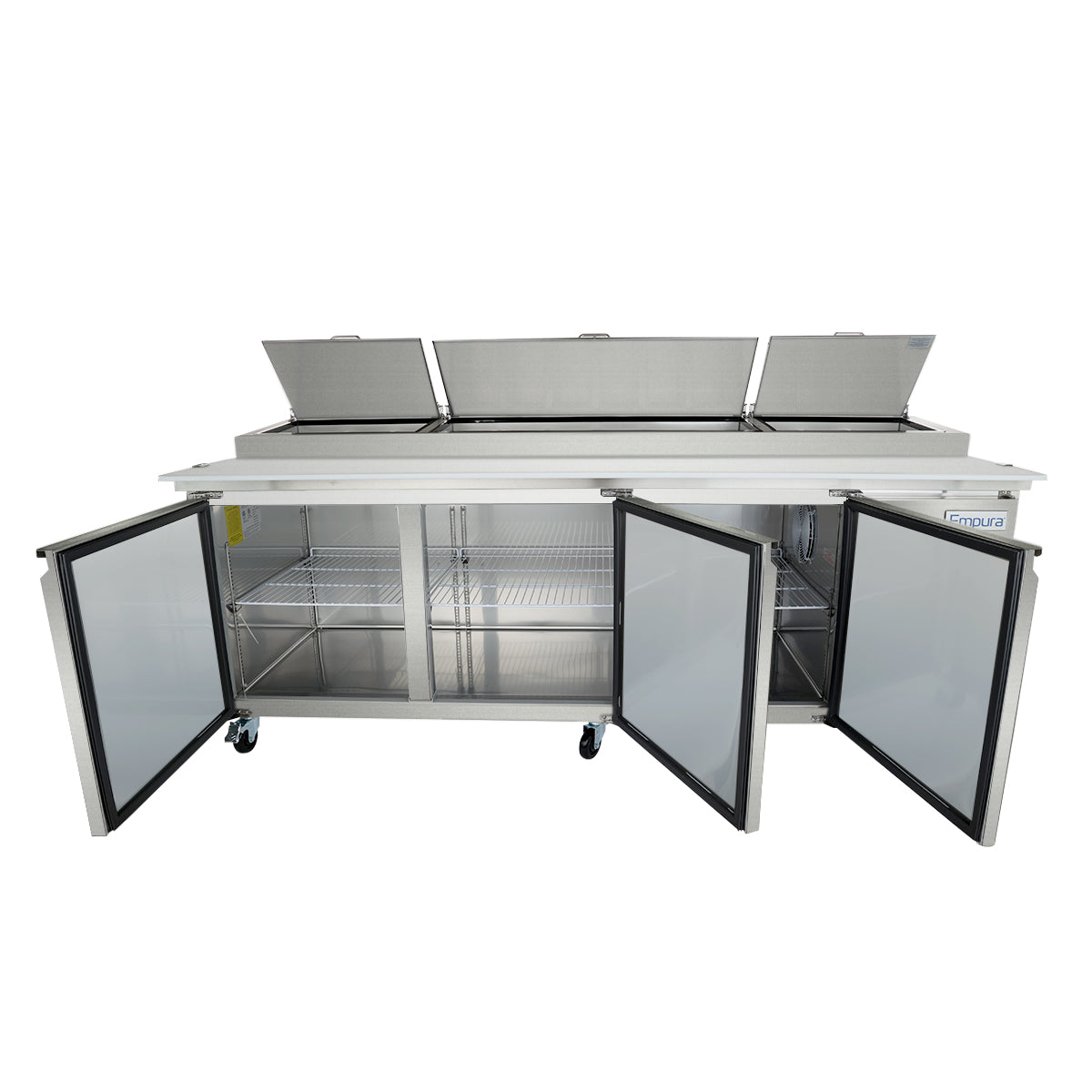 Empura Refrigeration E-KPP93 Pizza Prep Table 94.2"W X 32.3"D X 41.3"H 22 Cu. Ft. Capacity