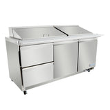 Empura Refrigeration E-KSP72M-D2 Refrigerated Sandwich/Salad Mega Top Prep Table With Drawers