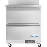 Empura Refrigeration E-KUC27W-D2 Undercounter Reach-In Refrigerator Work Top (2) Drawers