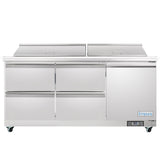 Empura Refrigeration E-KSP72M-D4 Refrigerated Sandwich/Salad Mega Top Prep Table With Drawers