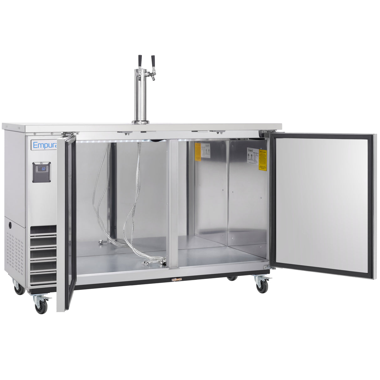 Empura Refrigeration E-KDD3-1-S Direct Draw Beer Dispenser 61.1"W X 24.41"D X 41.9"H 16.6 Cu. Ft. Capacity