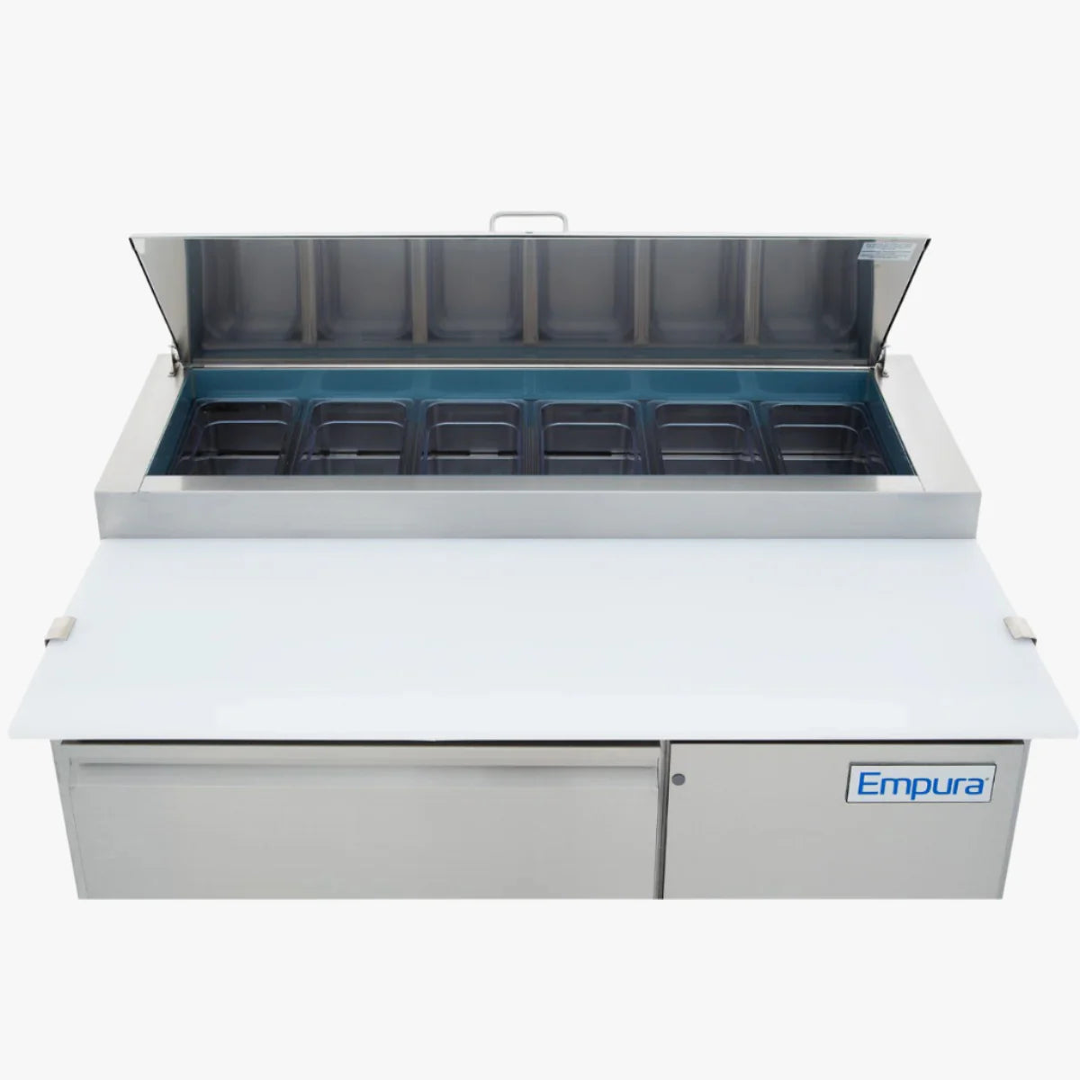 Empura Refrigeration E-KPP44 Pizza Prep Table 47.4"W X 32.3"D X 41.3"H 10 Cu. Ft. Capacity