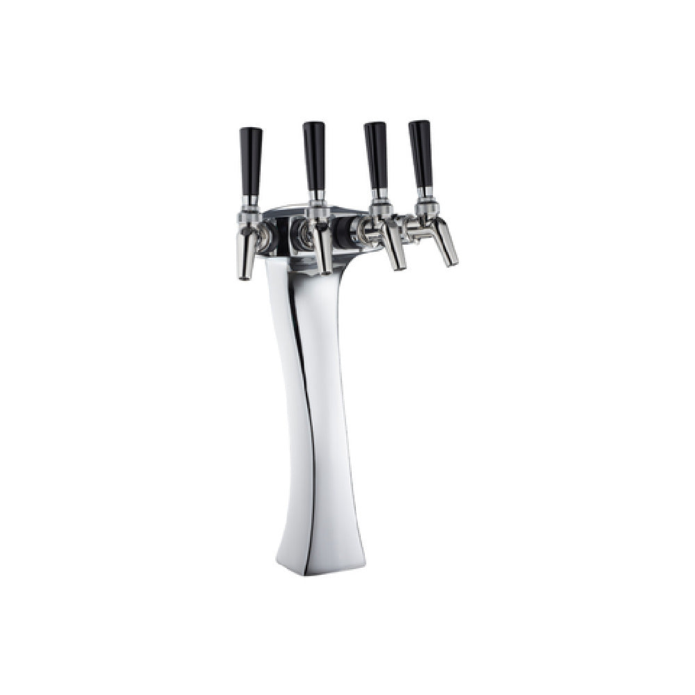 Perlick 69526W-4P@4 Panther Style Wine Dispensing Kit -(4) Faucets Chrome Above FOURTH DOOR (304 Stainless Steel Dispensing Heads & Faucets Drainer 304 Stainless Steel Keg Couplers Air Distributors 304 Stainless Steel Wine Line Connectors Air Hos