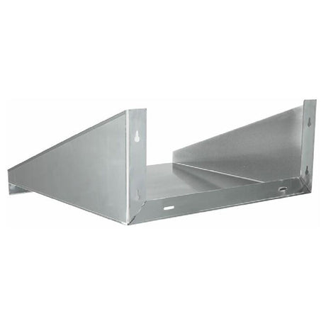 Metal wall-mounted shelf bracket with angled sides for 2424WMS18G wall mount microwave shelf