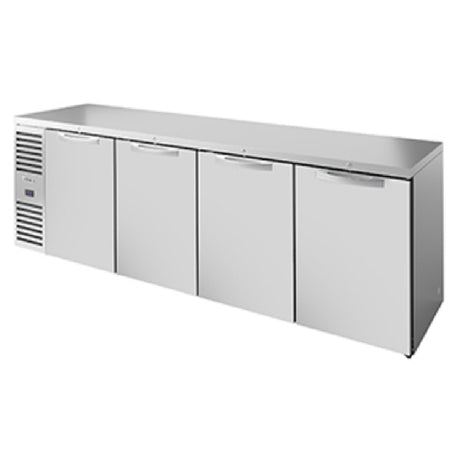 True Mfg. - Premier Bar TBR108-RISZ1-L-S-SSSS-1 - Refrigerated Back Bar Cooler, Four-section