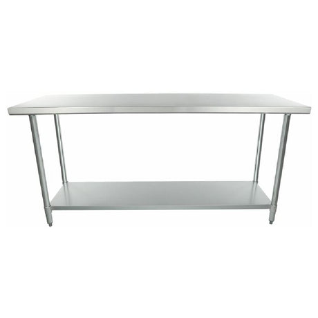 Stainless steel work table with undershelf for standard duty work in commercial settings