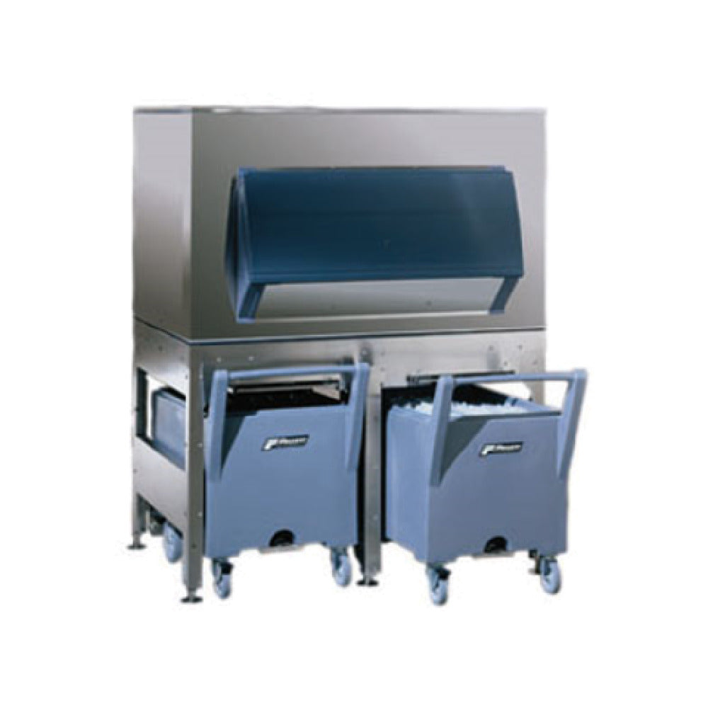 Follett ITS2250SG-60 ITS Ice Storage And Transport System Elevated Gravity Dispense Bin With (2) SmartCART 240 Ice Carts