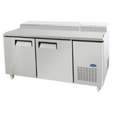Atosa USA, Inc. MPF8202GR - Atosa Refrigerated Pizza Prep Table, Two-section, 67"W X 33-1/10"D X 44"H