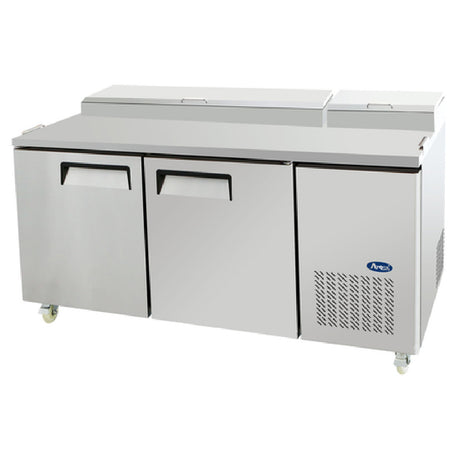 Atosa USA, Inc. MPF8202GR - Atosa Refrigerated Pizza Prep Table, Two-section, 67"W X 33-1/10"D X 44"H