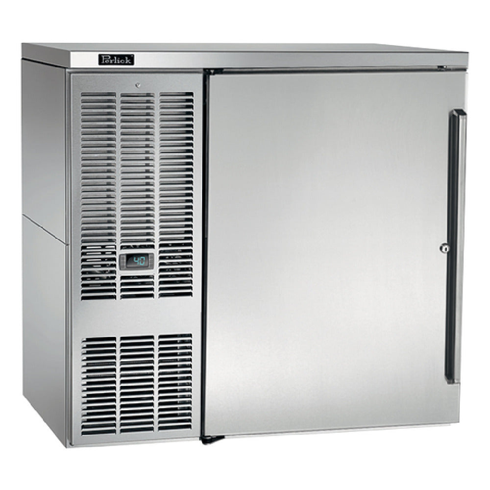 Perlick BBS36-SS-L-STK - (QuickShip) Refrigerated Back Bar Cabinet, One-section, 36"W