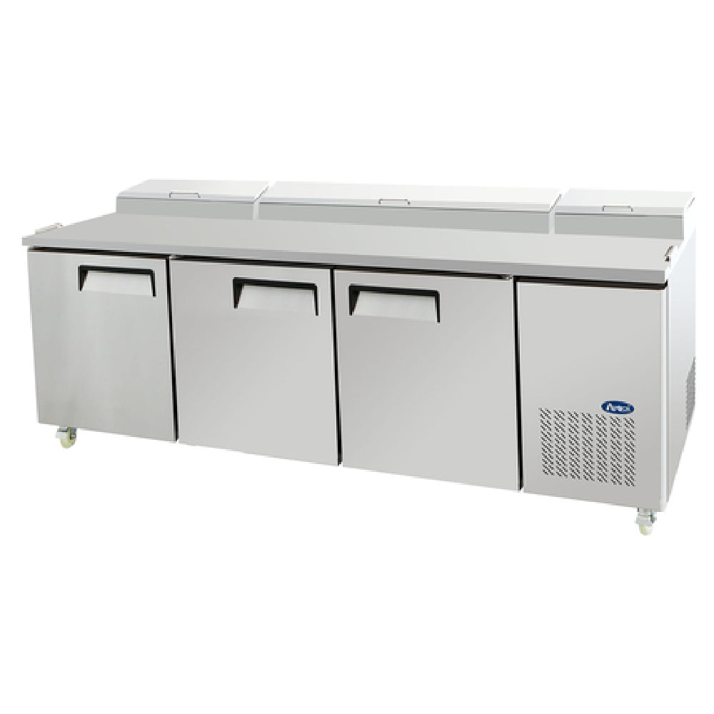 Atosa USA, Inc. MPF8203GR - Atosa Refrigerated Pizza Prep Table, Three-section, 93"W X 33-1/0"D X 44"H