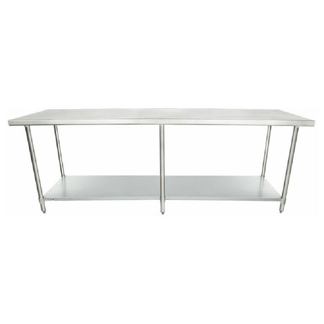 Stainless steel work table with undershelf from Empura Economy Work Table, 30’’ x 96’’