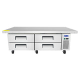 Atosa USA, Inc. MGF8454GR - Atosa Chef Base With Extended Top, Two-section, 76"W X 33"D X 26-3/5"H