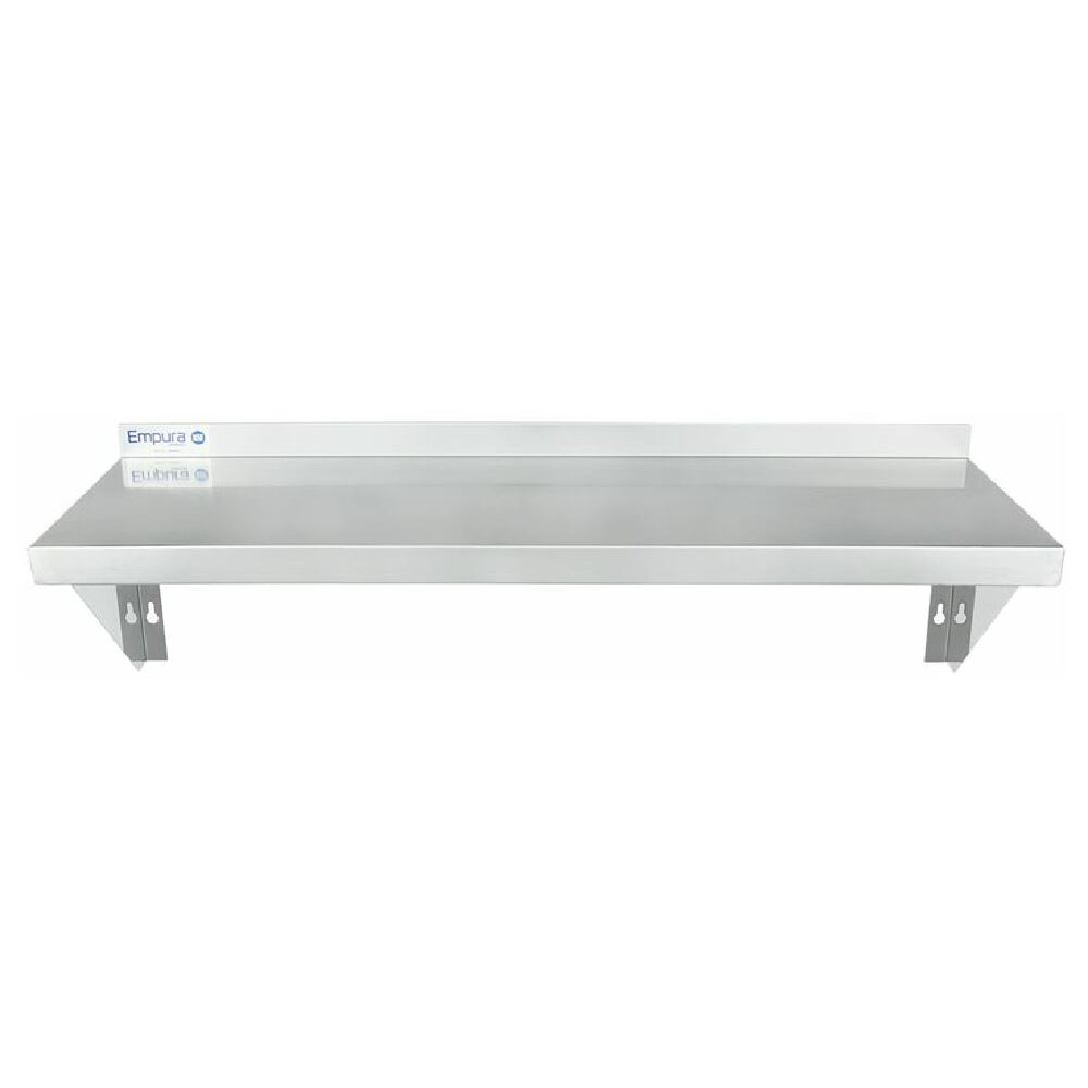 Empura Stainless 1236WS18G Standard Duty Empura Wall Mount Storage Shelf 12" X 36" 18GA 430S/S Shelf And Brackets