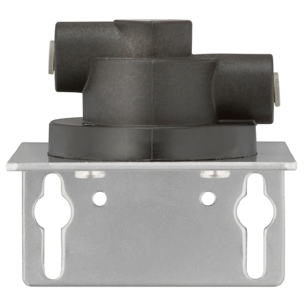 Metal mounting bracket with black components for the Everpure QL1 Water Filtration System