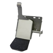Metal mounting bracket with padded surface for Hoshizaki HS-3513 door foot pedal