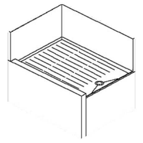 Perlick TS90LIC - TS Series Underbar Inside Corner Drainboard, 24"W X 18-9/16"D, Drainboard Top