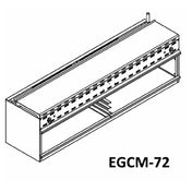 Technical line drawing of Empura Equipment Gas Cheesemelter model EGCM-72