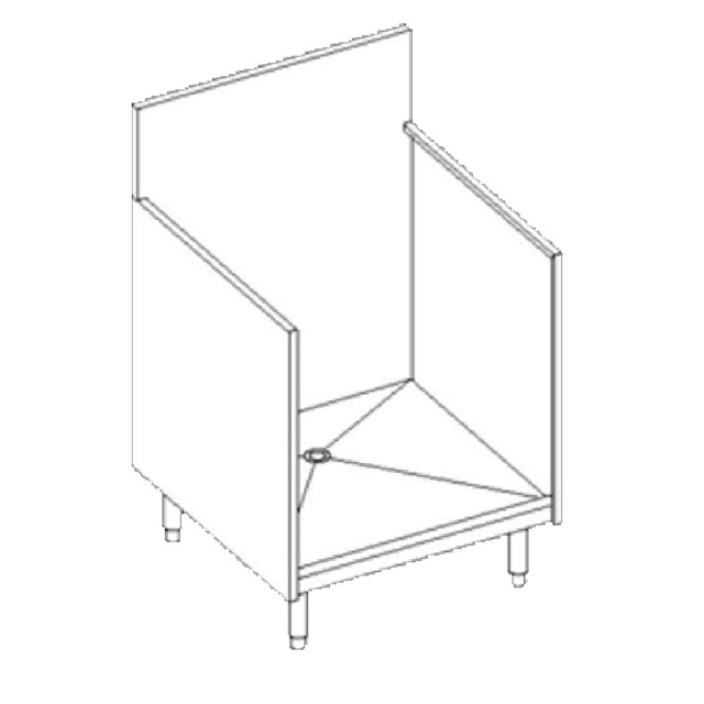 Perlick 7055A Underbar Glass Rack Storage Unit Open Top 24"W X 24"D X 36-1/2"H