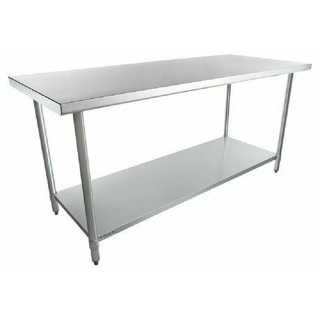 Stainless Steel Work Table with Undershelf, Empura Standard Duty, 30’’ X 72’’, Durable Design