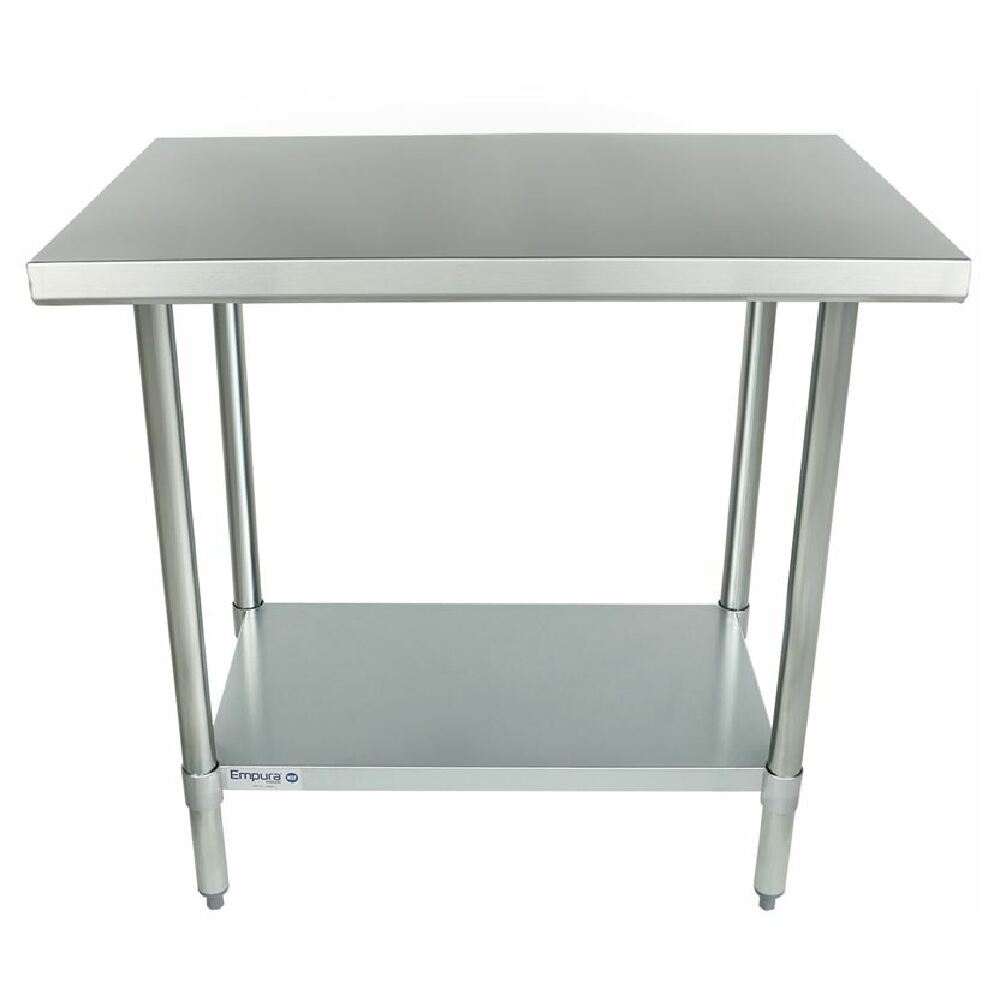 Stainless Steel Work Table with Undershelf by Empura, Standard Duty, 24’’ x 36