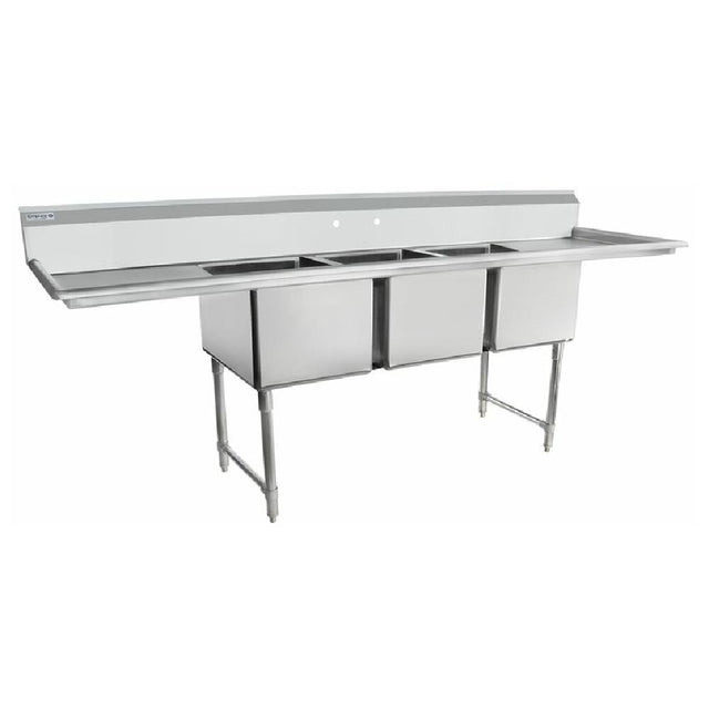 Empura Stainless EHD31824LR24 Sink (3) Compartment Heavy Duty