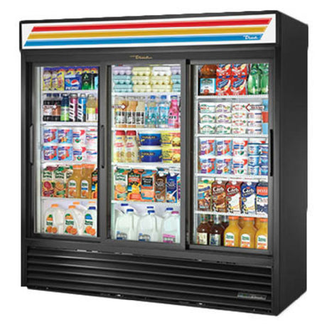True Mfg. - General Foodservice GDM-69-HC-LD_BL - Refrigerated Merchandiser, Three-section