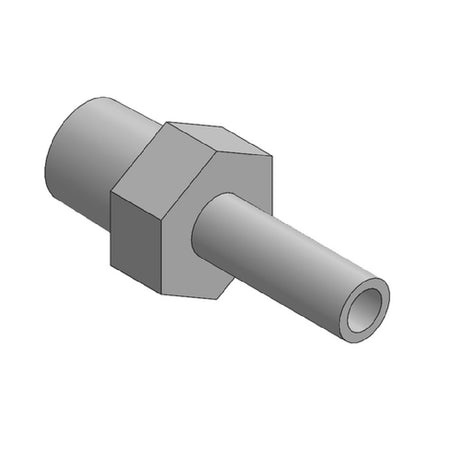 Metal pipe fitting with hexagonal center for Everpure Connect Mem Stem Connector