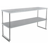 Stainless Steel Double-Tier Shelf Unit for Empura Stainless EDOS1860 Overshelf Table-Mounted Standard Duty