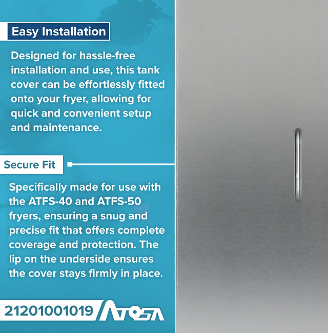 Atosa 21201001019 Fryer Tank Cover For ATFS-40 & ATFS-50