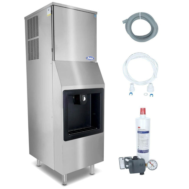 Atosa HD350-AP-161 Hotel Ice Machine & Dispenser Full Cube Ice 23"W X 29-1/2"D X 70-9/10"H