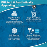 Atosa HD350-AP-161 Hotel Ice Machine & Dispenser Full Cube Ice 23"W X 29-1/2"D X 70-9/10"H