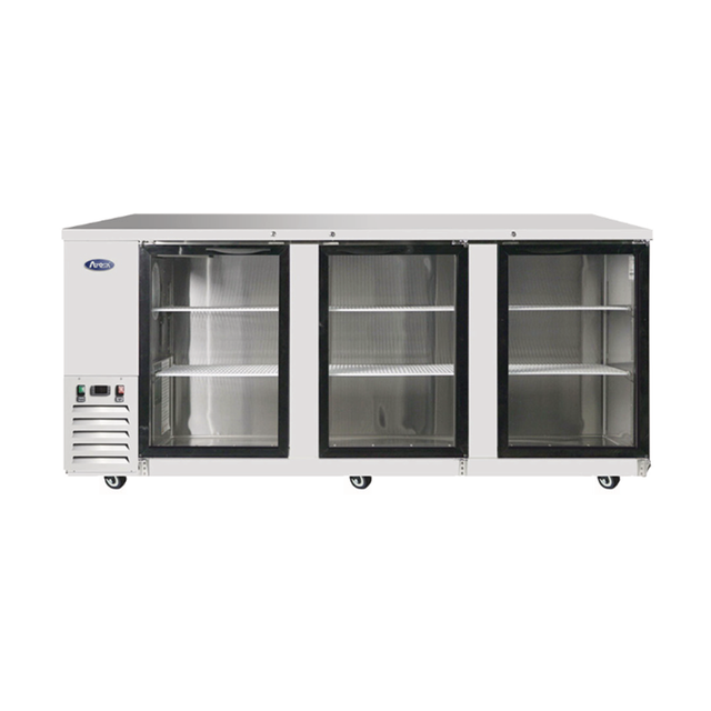 Atosa MBB90GGR Atosa Back Bar Cooler Three-section 89-3/10"W X 28-1/10"D X 40-1/10"H