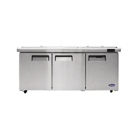 Atosa MSF8308GR-NTCV Atosa Sandwich/Salad Mega Top Refrigerator Three-section