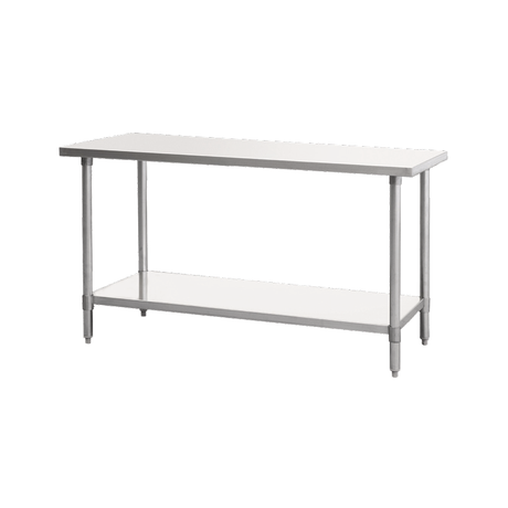 Atosa SSTW-2424 MixRite Work Table 24"W X 24"D X 34"H 18/430 Stainless Steel Top With Turned Down Edges