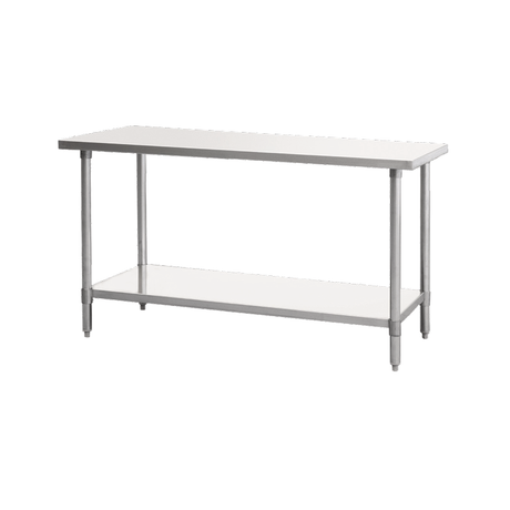 Atosa SSTW-2430 MixRite Work Table 30"W X 24"D X 34"H 18/430 Stainless Steel Top With Turned Down Edges