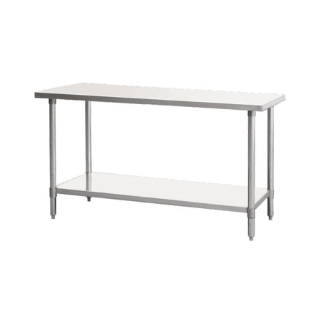 Atosa SSTW-2436 MixRite Work Table 36"W X 24"D X 34"H 18/430 Stainless Steel Top With Turned Down Edges