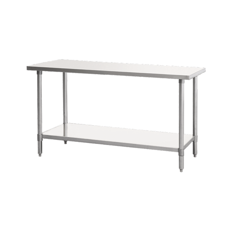 Atosa SSTW-2460 MixRite Work Table 60"W X 24"D X 34"H 18/430 Stainless Steel Top With Turned Down Edges