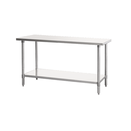 Atosa SSTW-3030 MixRite Work Table 30"W X 30"D X 34"H 18/430 Stainless Steel Top With Turned Down Edges