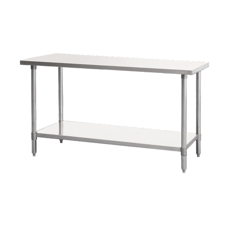 Atosa SSTW-3048 MixRite Work Table 48"W X 30"D X 34"H 18/430 Stainless Steel Top With Turned Down Edges