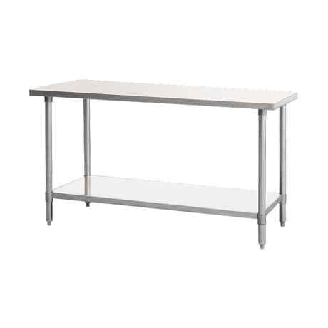 Atosa SSTW-3060 MixRite Work Table 60"W X 30"D X 34"H 18/430 Stainless Steel Top With Turned Down Edges