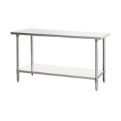 Atosa SSTW-3084 MixRite Work Table 84"W X 30"D X 34"H 18/430 Stainless Steel Top With Turned Down Edges
