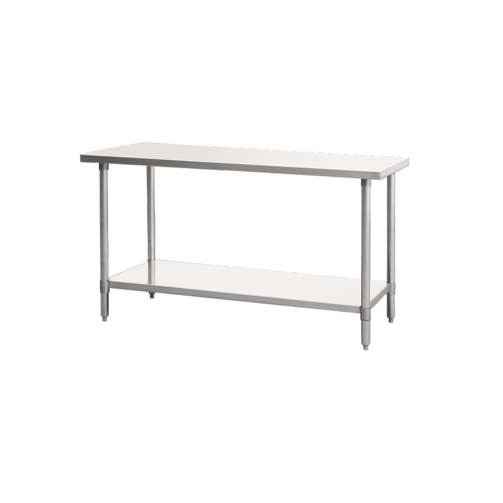 Atosa SSTW-3096 MixRite Work Table 96"W X 30"D X 34"H 18/430 Stainless Steel Top With Turned Down Edges