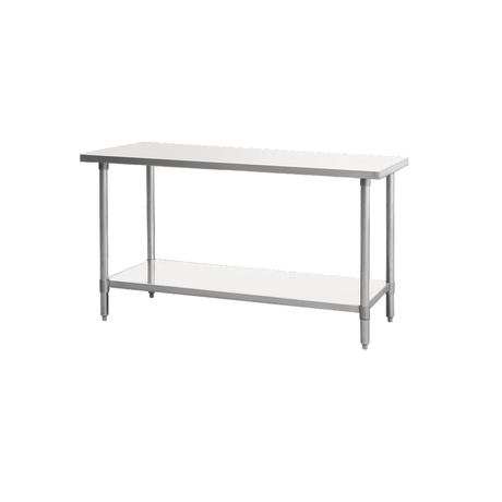 Atosa SSTW-3096 MixRite Work Table 96"W X 30"D X 34"H 18/430 Stainless Steel Top With Turned Down Edges