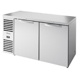 True Mfg. - Premier Bar TBR60-RISZ1-L-S-SS-1 - Refrigerated Back Bar Cooler, Two-section