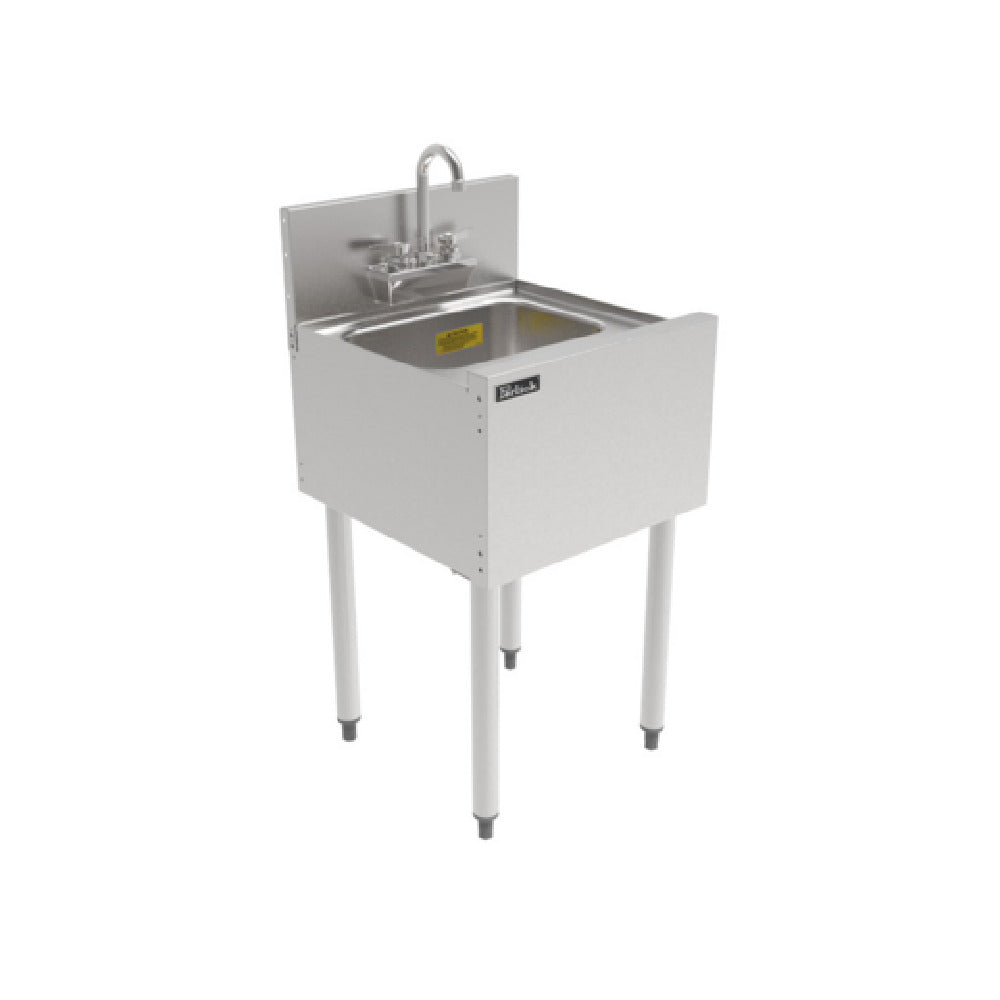 Perlick TS18DS TS Series Underbar Wet Waste Sink Unit 18"W X 18-9/16"D 10" Wide X 14" Front-to-back X 9-1/4" Deep 18 Gauge Stainless Steel Sink