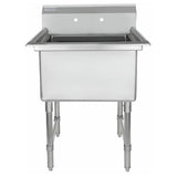 Stainless steel Empura Stainless EHD12424 sink with adjustable legs for commercial use