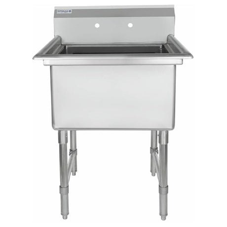 Stainless steel Empura Stainless EHD12424 sink with adjustable legs for commercial use